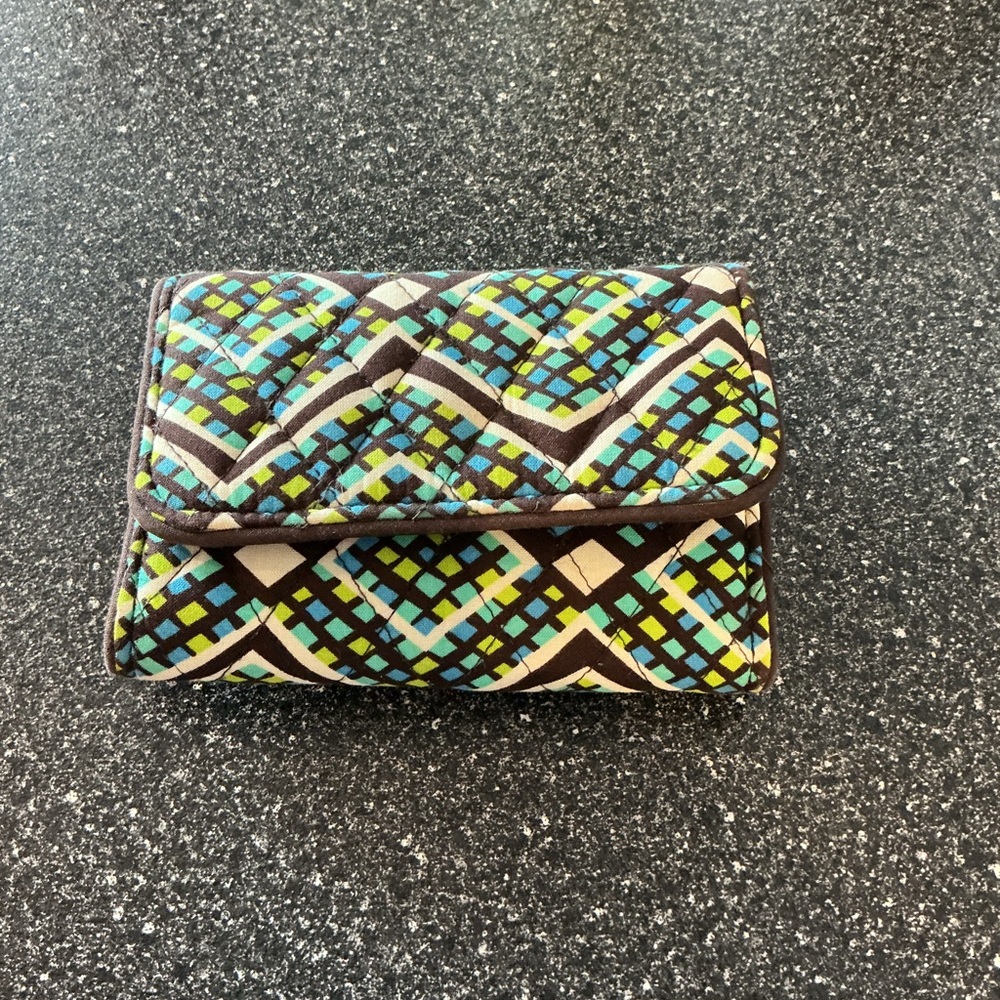Vera Bradley Chic Geometric Wallet | Bold Colorful Statement Organizer